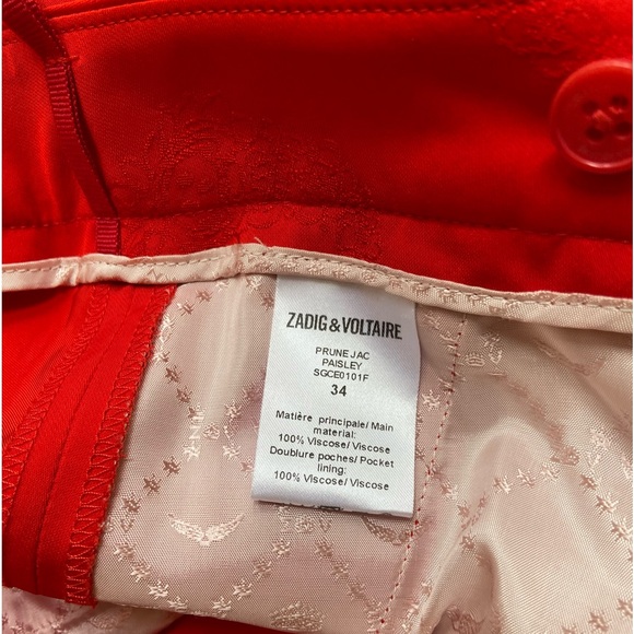 Zadig & Voltaire Prune Jac Paisley Trousers - Picture 6 of 9